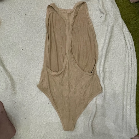 Forever 21 suede tan bodysuit size medium - Picture 2 of 3